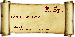 Módly Szilvia névjegykártya
